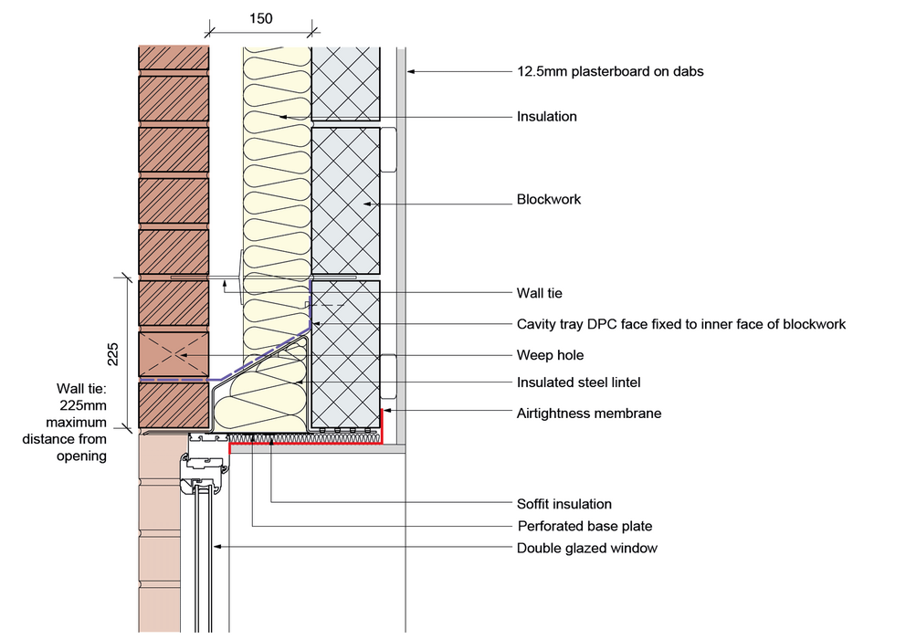 E1: Insulated steel lintel