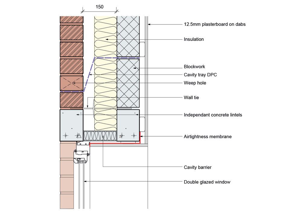 E2 01: Independent concrete lintel