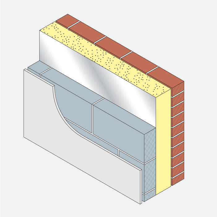 Masonry Cavity Wall Hybrid Insulation